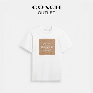 Coach | Men Cotton T-Shirt White Logo