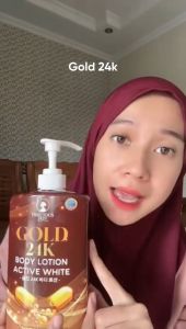 Precious Skin Thailand Gold 24K Body Lotion Active White / HB Pemutih / Whitening Lotion 500ml