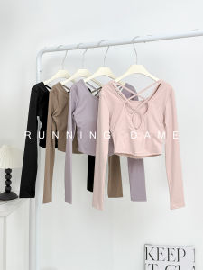 Womens Yoga Fitness Clothes Long Sleeve Sports T-shirts Slimming Design Breathable Comfortable Soft Quick Dry Nylon Spandex