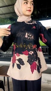 Baju Batik Wanita Trendy Atasan Batik Cewek Batik Blus Perempuan Model Terbaru Terviral di Tahun Ini - A Best Seller Batik Masa Kini Termurah