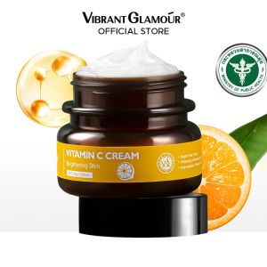 VIBRANT GLAMOUR เซรั่มวิตามินซีบำรุงผิวหน้า + ครีมวิตามินซี ไวท์เทนนิ่ง กำจัดกระ ปรับปรุงความหมองคล้ำ มอยซ์เจอไรเซอร์ ซ่อมแซม 2pcs