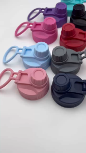 3PCS (lid+rope+silicone lid) 18-40oz portable rope sleeve bottle cap wide mouth water bottle accessory