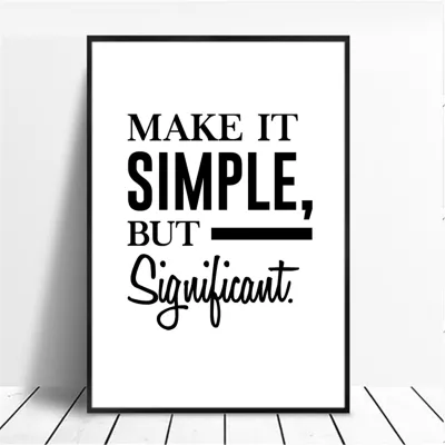 Canvas Poster Quote Positive Energy Phrases Motivational Words Black and White Minimalist Wall Art Decor Home Decoration