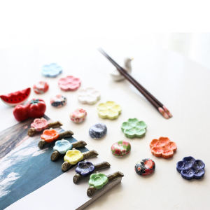 Maker Japanese Chopsticks Support Chopstick Rest Home Fast Support Creative European Chopsticks Mop Cute Dining Table Cherry Blossom Ceramic Chopsticks Rest