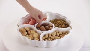 Romanrika Hari Raya READY STOCK Tray Bekas Kuih Raya Snack Storage Food Storage Box Detachable Grids