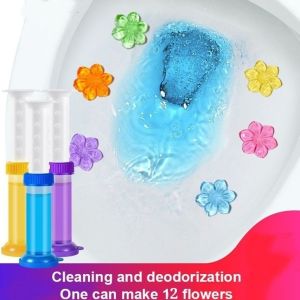 Gel Toilet Bowl Cleaner Flower Stamp Toilet Deodorizing Gel Stamp Toilet Air Freshener