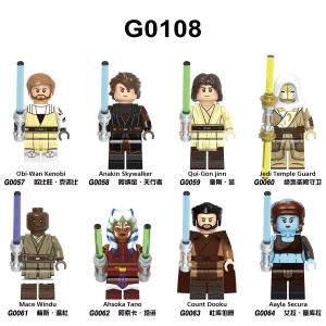 Star Wars Series Obi Wan Ahsoka Dooku Figure Building Blocks Toy for Boys Children Assembly Plastic Domino Cognitive Toys