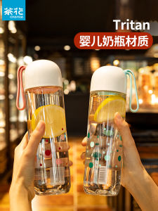 Cốc Nhựa Tritan Cầm Tay Mùa Hè Đơn Giản Cho Nữ Cốc Nước Học Sinh Cốc Nhựa Cỡ Lớn Có Nắp Đựng Trà Có Dây Đeo