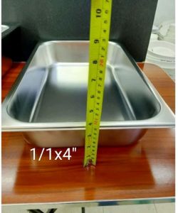 Stainless steel gastronorm food pan 1/1x6" 1/1x4" 1/1x2" for kitchen and restaurant