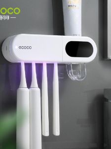 Smart UV Disinfection Electric Toothbrush Holder Wall Mounted Storage Box Bracket for Dental Care Organizer Shelf Placement