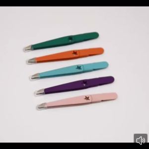 MR.GREEN Eyebrow Tweezer Colorful Hair Beauty Fine Hairs Puller Stainless Steel Slanted Eye Brow Clips Removal Makeup Tools