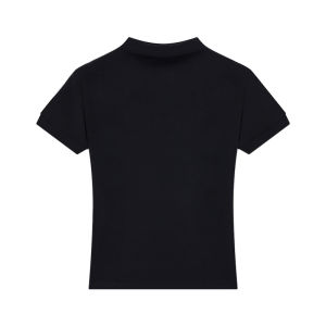 YUEZHONGWEI | Áo thun nữ màu đen tay ngắn ôm vừa vặn cổ cao mùa hè phong cách Hàn Quốc thường ngày thường ngày