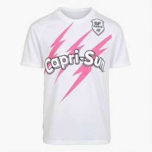 เสื้อยืดกีฬารักบี้ผู้ชายใหม่ Paris Stade De France Third Jersey คอกลมทรงหลวม แห้งเร็ว เสื้อยืดลำลองสำหรับออกกำลังกายกลางแจ้ง