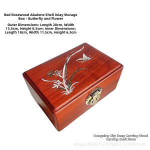 LUTUMEI | Redwood Wooden Jewelry Box for Wedding and Property Documents
