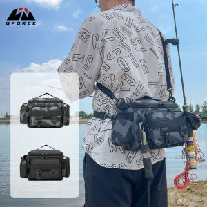 UPGREE Men Bags Thickened Waterproof Oxford Cloth Bag Large Capacity Outdoor Waist Bag Multifunctional Fishing Rod Lure Bag