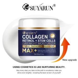 SUYARUN Anti-Aging Retinol Collagen Stem Cell Face Cream - Firming Hydrating Moisturizer Reduces Wrinkles & Fine Lines All Skin