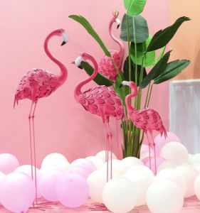 INS Flamingo Trending Creative Shop Window Floor Big Decorations Outdoor Garden Courtyard Wedding Scene Decoration