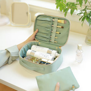 Portable Travel Cosmetic Bag Large Capacity Womens Handbag Toiletry Storage Bag Brush Organizer High End New 2025