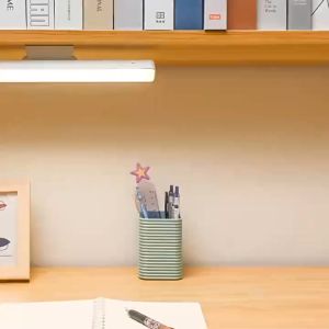 "โคมไฟตั้งโต๊ะเปิดได้ 3 แสง 30cm Table lamp ไฟแม่เหล็ก มีแบตในตัว ไฟอ่านหนังสือ พกพาได้ ไฟLED USB Type-C "