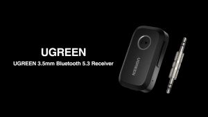 UGREEN Bluetooth Car Receiver Adapter 3.5mm สำหรับรถยนต์ รุ่น 90748 - รับสัญญาณจาก AUX ไปยัง Bluetooth 5.3