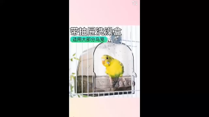 AP AIMAYAPET Large Transparent Bird Bath Box Parrot Shower Pet Cage Basin Waterproof Accessories Rumah Burung