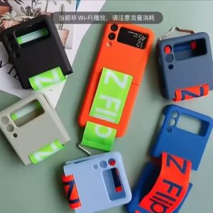 Finger Strap Case Z Flip 6 Flip 5 Flip 4 Z Flip 3 5G Matte Casing Finger Grip Stylish Full Cover 1:1 Like Original