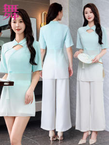 Bộ Váy Sườn Xám Phong Cách Trung Hoa Cổ Điển Bộ Chăm Sóc Da Và Massage Chân Bộ Trà Nghệ Thuật Giảm Béo Bộ Quần Ống Rộng Cho Nữ