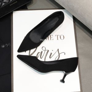 Spring 2025 Versatile Patent Leather Korean Style Hollow out Single Shoes High Heels Womens Thin Heel Pointed Toe Shoes White Womens Footwear