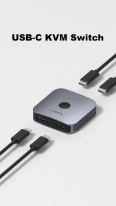HAGIBIS USB C chuyển đổi Bi-directional USB C splitter 1 trong 2 ra/2 trong 1 ra Switcher 10Gbps 100W cho máy tính xách tay MacBook Thunderbolt 4/5