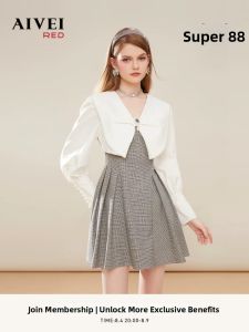 AIVEI | Elegant Autumn Winter Commuter Floral Dress