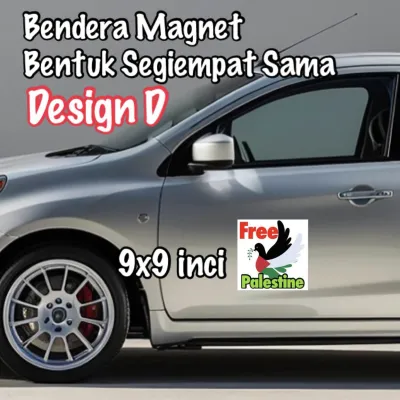 Palestine Solidarity & Free Palestine Magnetic Flag / Bendera Magnet Flag Palestin Solidariti & Free Palestin