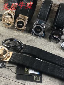 Genuine Leather Belt for Men Automatic Buckle Casual Pants Waist Belt Top Layer Cowhide Fashionable Clear Warehouse