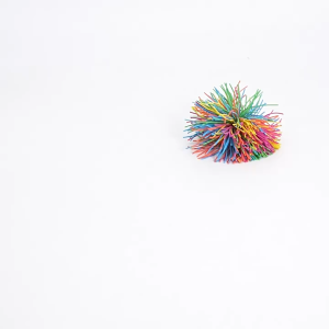 Colorful Rubber Silk Ball Rainbow Sandbag Ball Rubber Band Hairy Ball Shuttlecock Ball Rubber Shuttlecock Sports Equipment