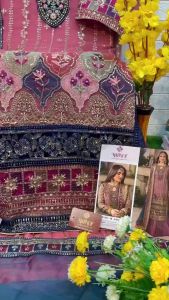 [PRE-ORDER] Ready Made Havey Orgenza Beautiful With Fancy Embroidery Suit (10-15days delivery)