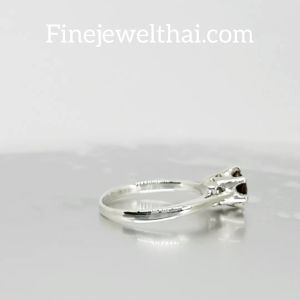 Finejewelthai-แหวนไทเกอร์อาย-แหวนเงิน-แหวนพลอยแท้-แหวนประจำเดือนเกิด-พลอยตาเสือ-R1130te
