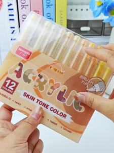 GuangNa Bút Lông Mềm Acrylic Bút Đánh Dấu Bộ 12/24/72 Màu Sắc Tông Màu Da Macaron DIY Vẽ Tay Tranh Nghệ Thuật Bút Đánh Dấu Để Vẽ