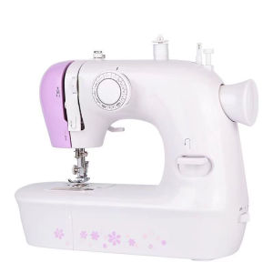 12 Stitch Mini Electric Sewing Machine Multifunctional Portable Overlock Sewing Machine Battery/power supply Powered