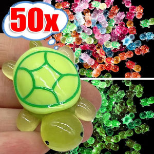 50 chiếc tiểu cảnh vườn Rùa Nhỏ phát sáng đồ thủ công nhựa dẻo hình Rùa Nhỏ phát sáng Túi đồ chơi sưu tập quà tặng vật dụng trang trí nhà