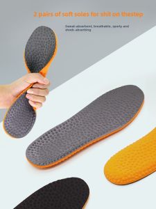 Sporty Shock Absorbing Sweat Absorbent Thin Bottom Soft Heel Pain Relief Army Training Suitable Mens Shoe Insoles Long Wearing