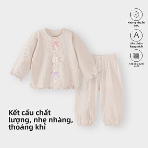 TONGLIANCHUXIN | Bộ Đồ Hai Mảnh Cho Bé Mùa Xuân Thu Chất Liệu Cotton Bọt Biển