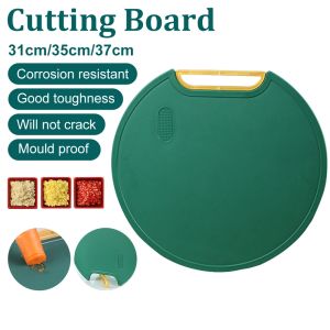 【COD】35CM Kitchen Cutting Board PE Fruits Vegetables Chopping Board Non-Slip Mildew-proof Plastic Round Cutting Mat Kitchen Accessories