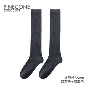 Calf Socks Summer Thin Knee High Womens JK Ballet Vertical Stripes Slightly Transparent Bunching Socks Boneless White Miu Socks