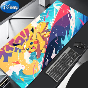 Bandai | 90x40cm Mouse Pad P-Pokemon Pikachu rubber table Large Game Desk mat Computer Keyboard Pad PC gaming accessories carpet mousepad