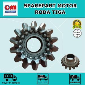 GSM gigi maju gearbox Forward tooth / gigi maju gear box 14:17 (GS 54E) sparepart motor roda tiga