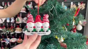 Family of 5 Gingerbread Christmas Ornament Personalized Christmas Keepsake Gifts for Grandparents Kids Friends