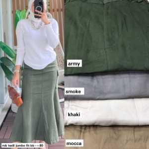 Rok Jumbo Wanita strech bahan twill kekinian
