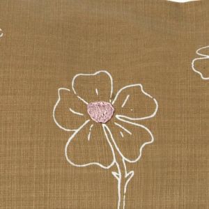 ปลอกหมอนอิง IKEA สีน้ำตาล/น้ำเงิน ปักลาย ดอกไม้ ขนาด 50x50 ซม.