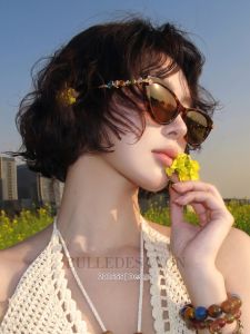 BULLE DE SAVON | Elegant Tortoiseshell Cat-Eye Sunglasses Anti-UV