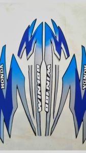 STRIPING STICKER LIS LES POLET honda win 100 1996 1997 biru silver stiker Fullset list body standar variasi berkualitas terbaik