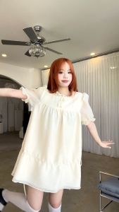 Đầm babydoll xoè nhún rút dây | SANDY DRESS - CLÉLIE